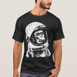 T-shirt L'astronaute de voyage spatial vintage Monkey Pull