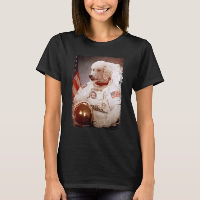 T-shirt L'astronaute des caniches Mission spatiale de la L (Devant)