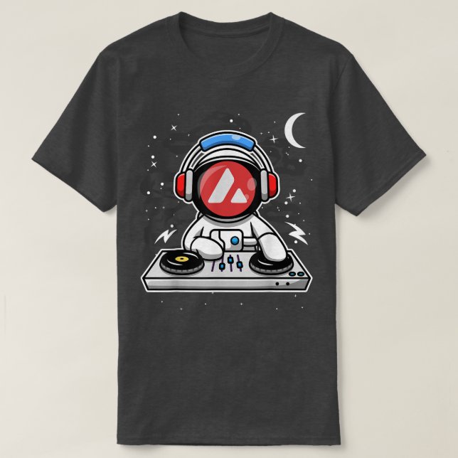 T-shirt L'Astronaute DJ Avalanche AVAX Pièce À La Crypte L (Design devant)