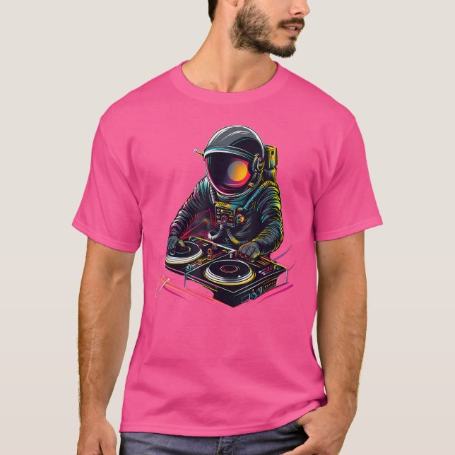 T-shirt L'astronaute Dj. L'Astronaute Dj-Ing Dans L'Espace (Devant)