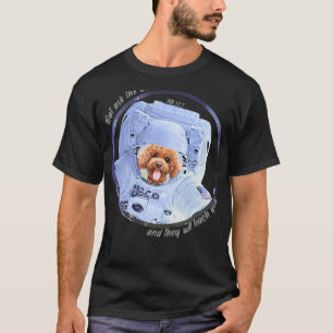 T-shirt L'Astronaute Du Chien De Poodle Dans Le Verset De