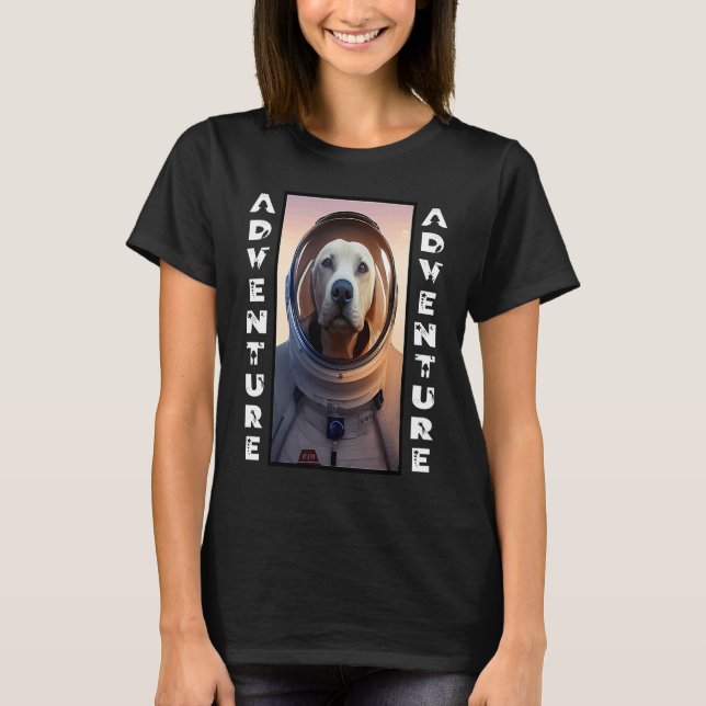 T-shirt L'astronaute du Labrador Retriever dans l'espace C (Devant)