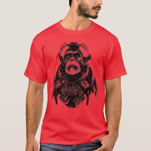 T-shirt L'astronaute du singe de l'espace Ape Amoureux des