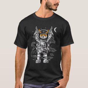 T-shirt L'Astronaute Floki Inu Pièce Au Jeton De Cristal L