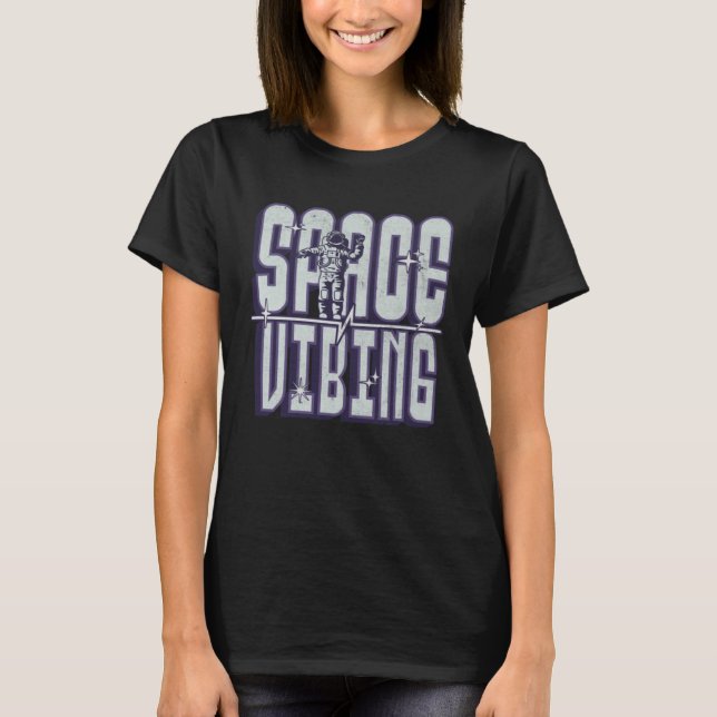 T-shirt L'astronaute Galaxy Spaceman en train de vibrer da (Devant)