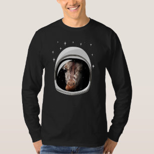 T-shirt L'astronaute Giraffe Animal Retro Space Mars Moon 
