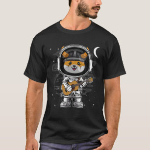 T-shirt L'Astronaute Guitare Floki Inu Coin Au Crypto De L