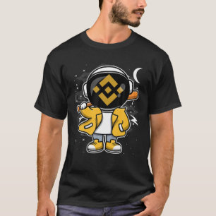 T-shirt L'astronaute Hiphop Binance BNB Coin À La Cristal