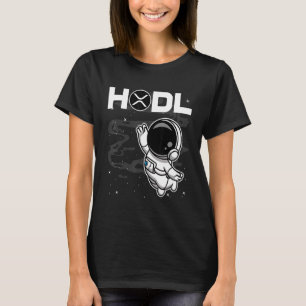 T-shirt L'Astronaute Hodl Écrase La Pièce Xrp Vers Le Cryp