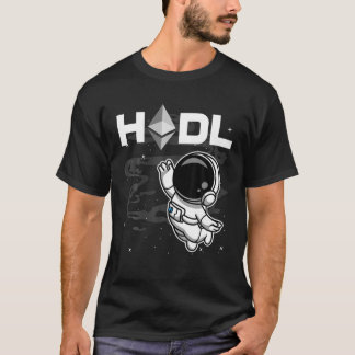 T-shirt L'Astronaute HODL Ethereum ETH Pièce À La Crypte L