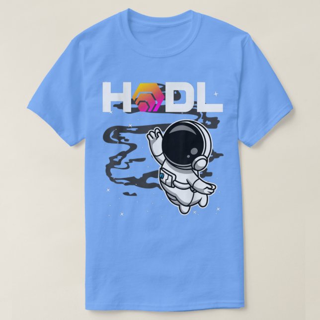 T-shirt L'Astronaute HODL HEX Coin À La Lune Crypto Token  (Design devant)