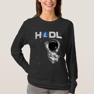 T-shirt L'Astronaute Hodl Litecoin Ltc Pièce À La Crypte L