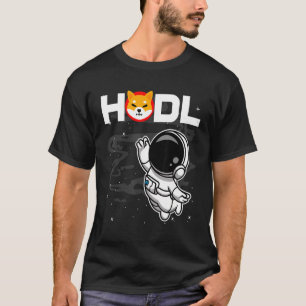 T-shirt L'Astronaute Hodl Shiba Inu Shib Coin À Moon Cry