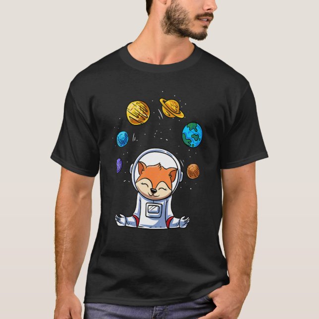 T-shirt L'astronaute Juggle Fox (Devant)