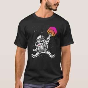T-shirt L'astronaute Jump HEX Coin À La Lune Crypto Token 