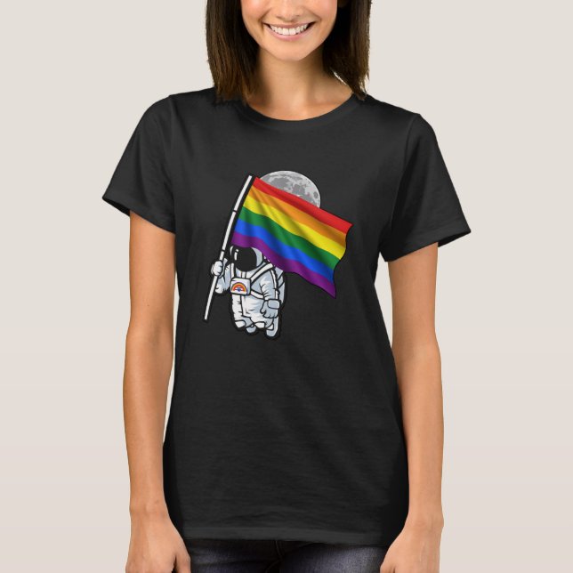 T-shirt L'astronaute LGBTQ Gay LGBT est un drapeau de la R (Devant)