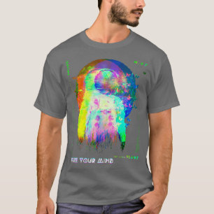 T-shirt L'astronaute libère votre esprit Glitchy Melting V