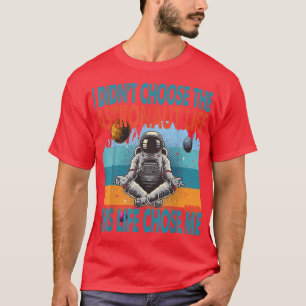T-shirt L'astronaute Lotus méditant astronaute Zen Yoga Pl