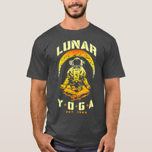 T-shirt L'astronaute lunaire Yoga Crescent Moon Sciences s