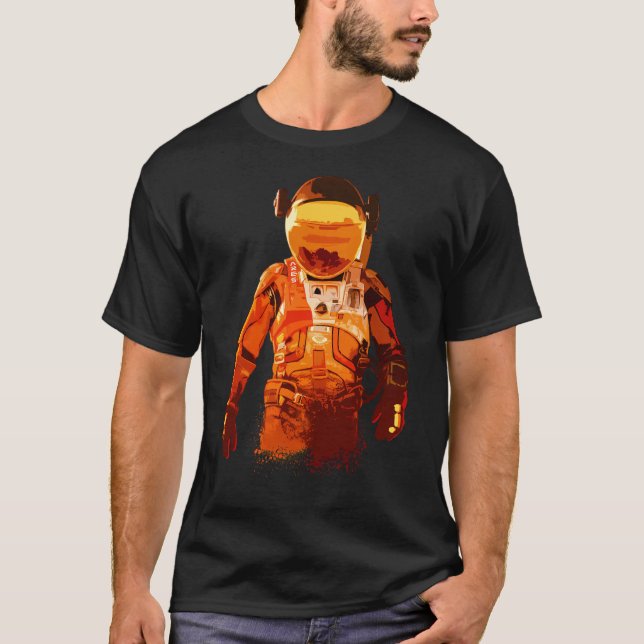 T-shirt L'astronaute martien Explorateur de l'espace Mars (Devant)