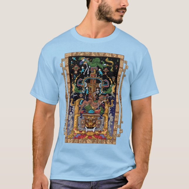 T-shirt L'astronaute maya King Pakal (Devant)