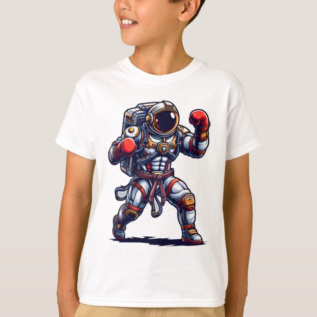 T-shirt L'astronaute Muay Thai Boxing Karate Kickboxing Ma (Devant)