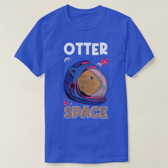 T-shirt L'astronaute Otter Astronomie spatiale Rocket Spac (Design devant)