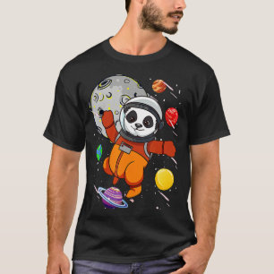 T-shirt L'astronaute Panda Space Planètes Panda Bear Cos