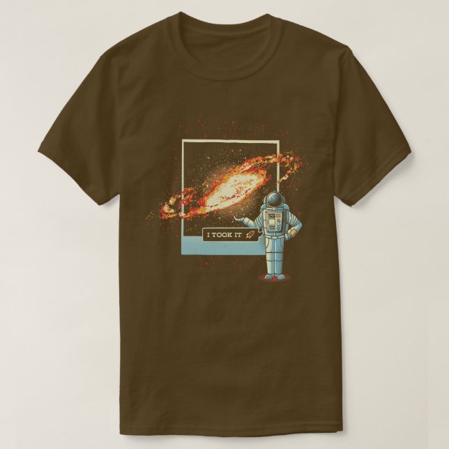 T-shirt L'astronaute photographie de l'univers par Tob (Design devant)