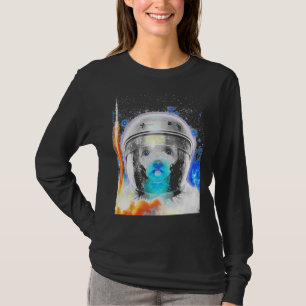 T-shirt L'astronaute Poodle Chien Poodle Chien Amoureux de