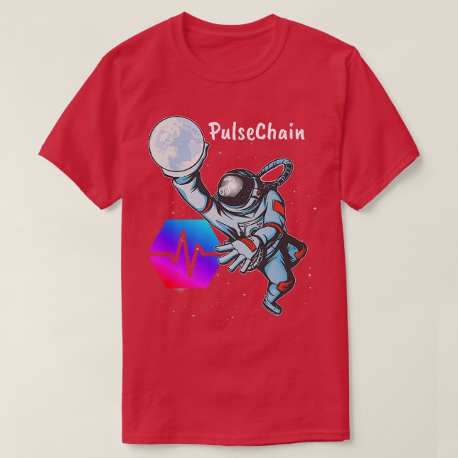 T-shirt L'astronaute Pulsechain Space Man Dunk Cryptoc (Design devant)