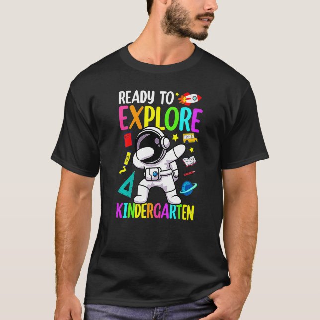 T-shirt L'Astronaute Revient À L'École Prêt À Explorer Kin (Devant)