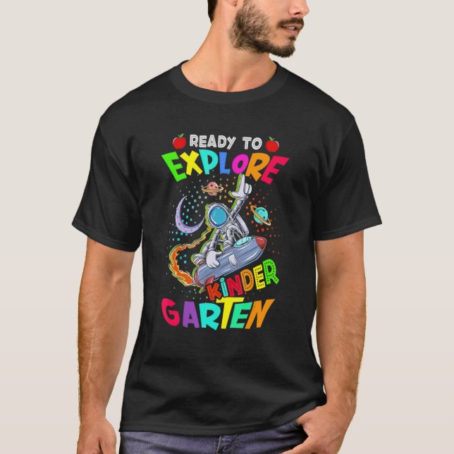 T-shirt L'Astronaute Revient À L'École Prêt À Explorer Kin (Devant)