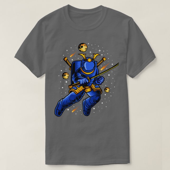 T-shirt L'astronaute Samurai Yakuza Naut (Design devant)