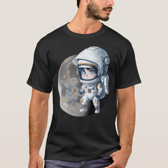 T-shirt L'astronaute sans guerre (Devant)