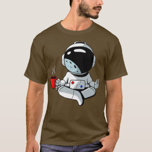T-shirt L'astronaute se relaxe avec une tasse de café
