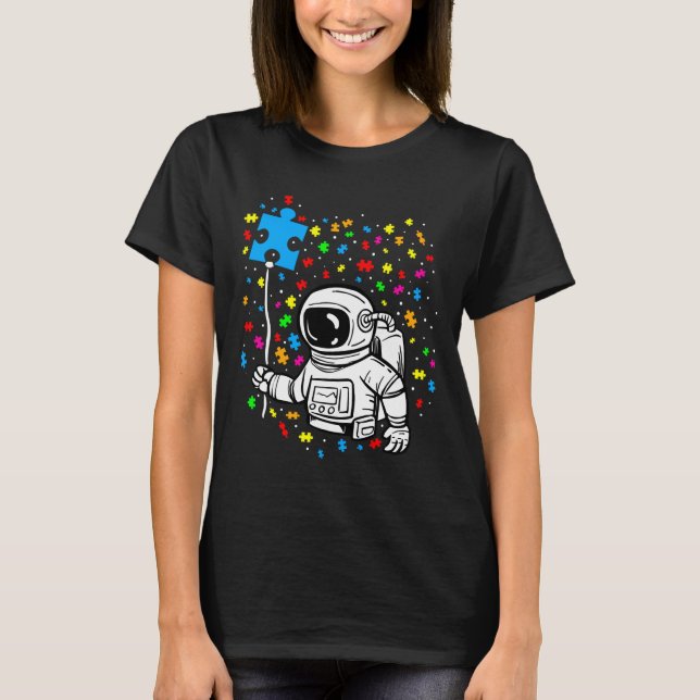 T-shirt L'astronaute sensibilisation sur l'autisme Balloon (Devant)