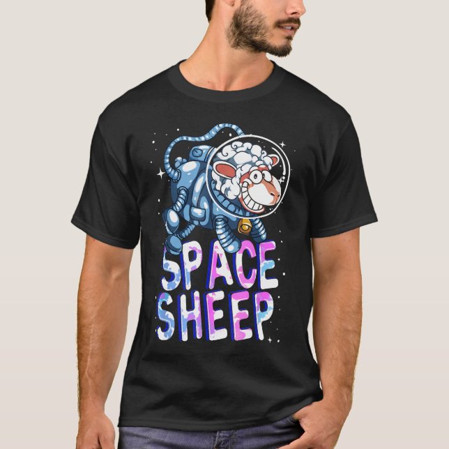 T-shirt L'astronaute Sheep Espace Amoureux des animaux L'a (Devant)