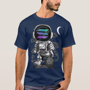 T-shirt L'astronaute Solana Coin SOL Crypto Lune Cryptocu