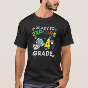 T-shirt L'astronaute Space Dino Dinosaur Prêt À Explorer L