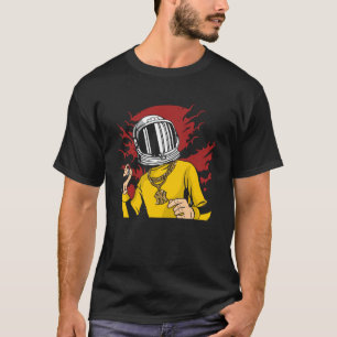 T-shirt L'Astronaute Spaceman Mars Du Karaté Et De Kung Fu