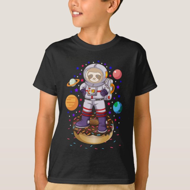 T-shirt L'astronaute spatial Galaxy Planet Donut Candy (Devant)
