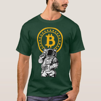 T-shirt L'astronaute spatiale Bitcoin Hodton Moon
