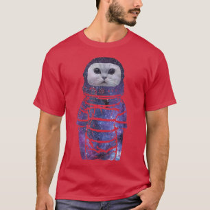 T-shirt L'astronaute spatiale Chat T Costume de casque spa