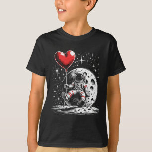T-shirt L'astronaute spatiale Heart Lloon Saint Valentin