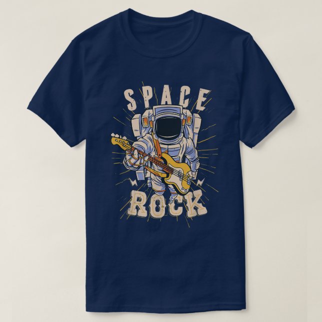 T-shirt L'astronaute spatiale joue de l'astronomie de guit (Design devant)