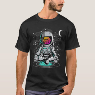T-shirt L'Astronaute Yoga HEX Pièce À Jeton De Crypto De L