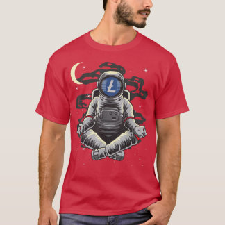 T-shirt L'astronaute Yoga LiteCoin LTC Pièce À La Crypte L