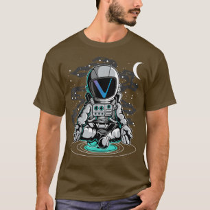 T-shirt L'astronaute Yoga Vechain VET Coin À La Cristate D