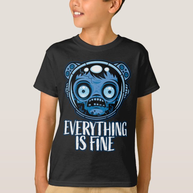 T-shirt L'astronaute zombie va bien (Devant)
